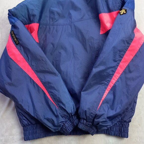 Vintage 80s Descente Women Neon Winter Ski Jacket Coat (L) - Picture 8 of 9